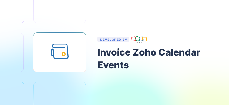 Invoice Zoho Calendar Events for Zoho Invoice icon