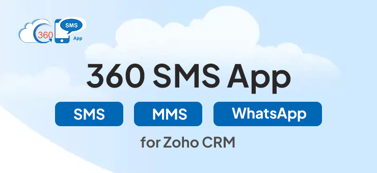 360 SMS for Zoho CRM icon — #39 highest rated app on Zoho Marketplace